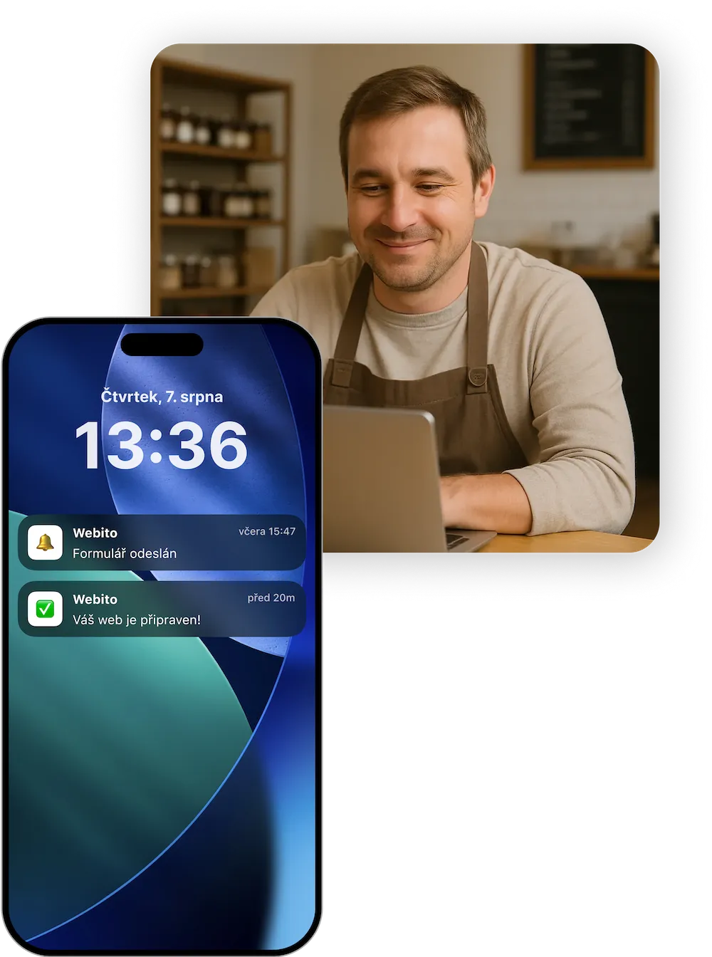 Desktop zobrazení profesionálního webu