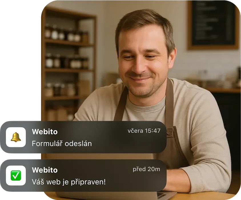 Desktop zobrazení profesionálního webu
